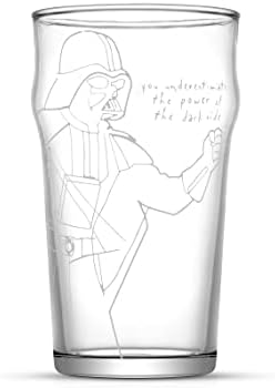 JoyJolt Rajz Art Star Wars™ Üvegáru Készlet 4 Pint Szemüveg. 19oz ivópohár - Ki Ez a Galaxy Star Wars