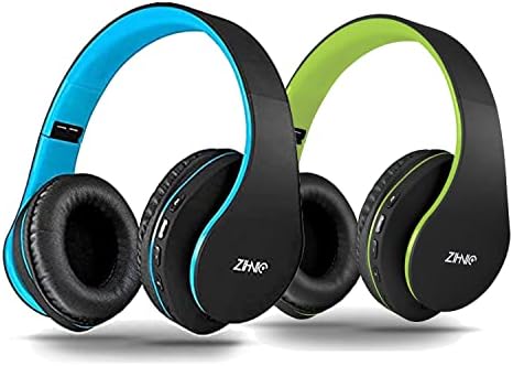 ZIHNIC 2 Elemek,1 Fekete Kék Fül mögé Vezeték nélküli Fejhallgató Csomag 1 Fekete Zöld Összecsukható Vezeték