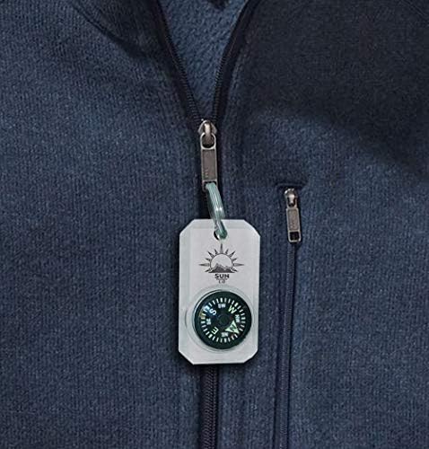 MiniComp - Zipperpull Mini Iránytű Osztott Gyűrű | Easy-to-Read Iránytű a Kabát, Anorák, vagy Csomag