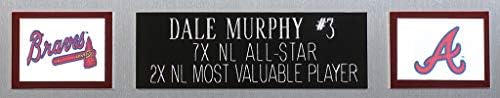 Dale Murphy Dedikált Kék Atlanta Braves Jersey - Gyönyörűen Gubancos, illetve Bekeretezett - Kéz Által