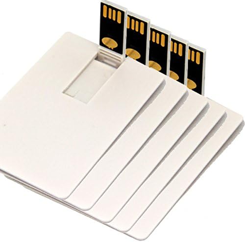 Hitelkártya USB Flash Meghajtó Üres DIY Memory Stick Nagykereskedelmi Tömeges Pack 5 (1 GB, Fehér)