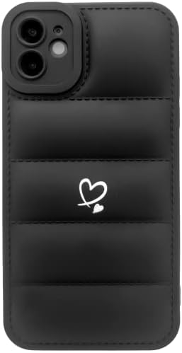 A Puffer tok iPhone 11 Trendi Csinos, Szép Fehér Szív - Észak-Pufi Kabát Touch & Vissza Arcát, Ütésálló
