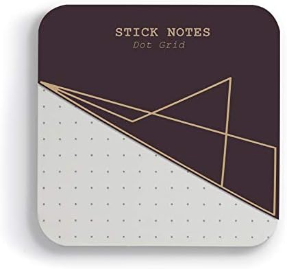 Papercoal Sticky Notes/Notepad/Stick Megjegyzi, - 3 x 3 cm / 100 Lap / 90G / Fehér/Pont Rács/Egyéni Ragadós