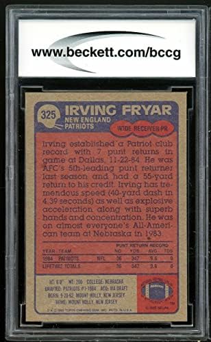 1985 Topps 325 Irving Fryar Újonc Kártya lenne beégés BCCG 9 Közelében Menta+