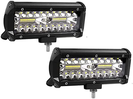7 hüvelykes LED Bar, 240W 24,000 LM Offroad Ködlámpa Vezetés LED Lámpák Hüvely a Helyszínen Árvíz Combo