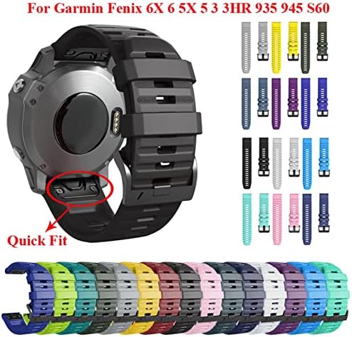 CYSUE 26 22mm Quick Fit Watchband A Garmin Fenix 7 7X 6X 6Pro Watch Szilikon Easy Fit Csukló Heveder Zenekar
