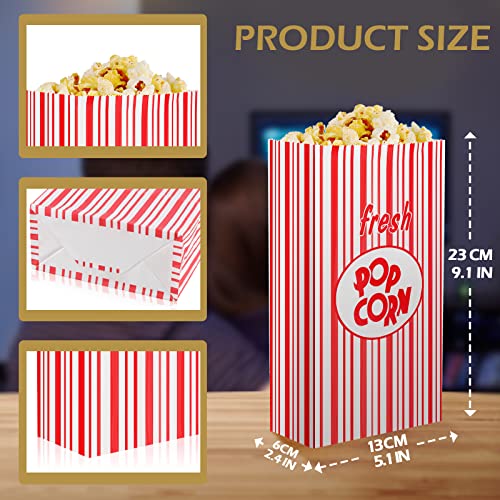 Papír Popcorn Zsák Lapos Alsó Popcorn Zsák 2 oz Eldobható Film Popcorn Táskák Egyedi Személyre Olaj Ellenálló
