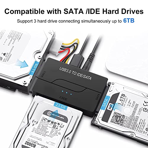 EYOOLD SATA-USB Kábel, 2,5 Hüvelykes SSD & HDD + SATA IDE-USB Adapter, a Hatalom Supplyr