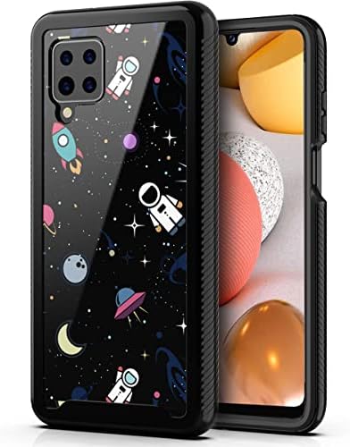 PBRO tok Samsung Galaxy A42 5G az Esetben,Aranyos Űrhajós Esetben Kettős Réteg Hibrid Puha Szilikon &