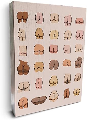 Rusztikus Vicces Nők Vonalak Art Box Jel Fából készült Női Mosdóba, Grafika, Kép, Fa Blokk Alá Emléktábla
