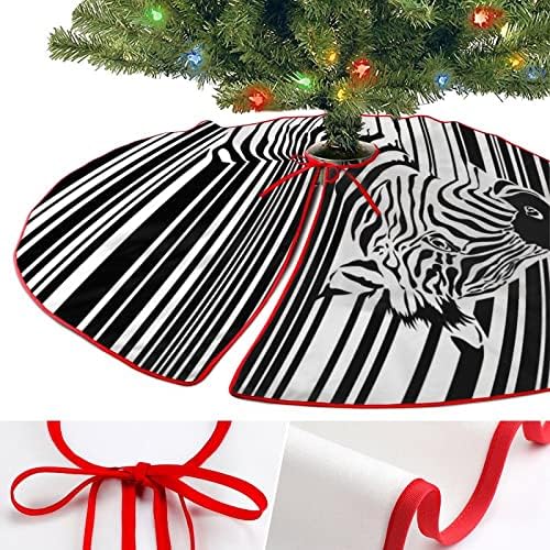 Fekete-Fehér Zebra Vonalkód karácsonyfa Szoknya Klasszikus Karácsonyi Dísztárgyak, Karácsonyi Díszek Nyaralás,
