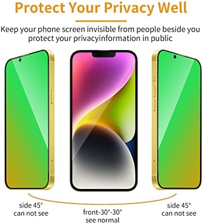 2 Csomag iPhone 14 Plus / 13 Pro Max Privacy Screen Protector Edzett Üveg iPhone13 Sétány / 14Plus 6.7
