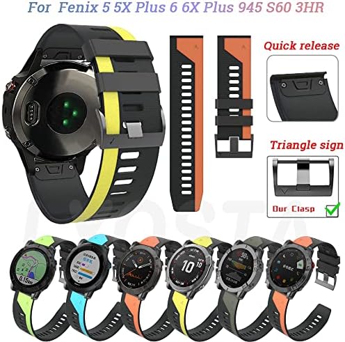 ILAZI 26 22mm Quick Fit Watchband A Garmin Fenix 6X 6 Pro 5X 5 + 3 HR 935 Enduro Szíjak, Szilikon Easyfit