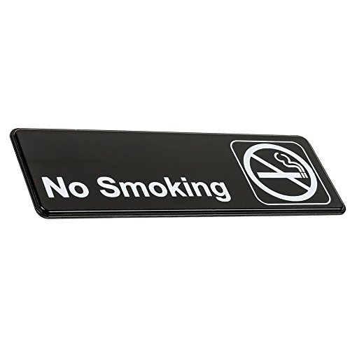 Tilos a Dohányzás Felirat, Fekete-Fehér, 9 x 3-hüvelyk Dohányozni tilos Táblát Ajtó/Fal, Étterem Megfelelés