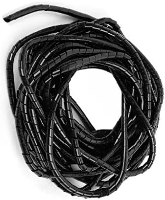 Aexit 11M Hosszú Vezetékek & Csatlakoztatása Fekete Polietilén Spirál Kábel Wire Wrap Hőre Zsugorodó Cső