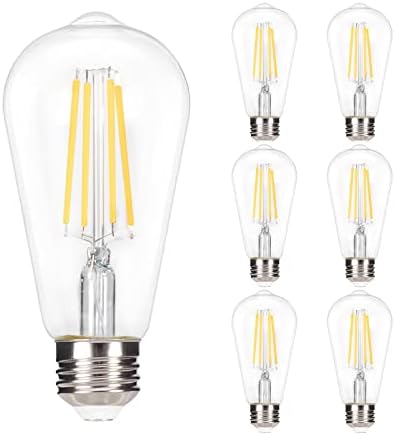 truestory Szabályozható Vintage Edison LED Izzók, 5W, Egyenértékű 50W, 450lm, Meleg Fehér, 2700K, ST19(ST58)