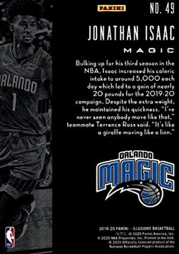 2019-20 Panini Illúziók Smaragd 49 Jonathan Isaac Orlando Magic NBA Kosárlabda Trading Card