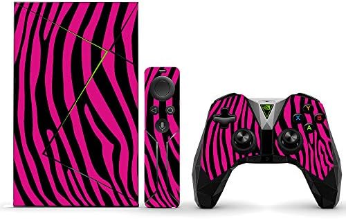 MightySkins Bőr Kompatibilis NVIDIA Shield TV (2017) Pro - Pink Zebra | Védő, Tartós, Egyedi Vinyl Matrica