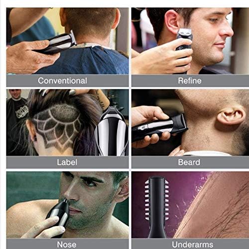 LYKYL Szakmai Férfiak Elektromos Haj Clipper 6 az 1-ben Többfunkciós Haj, Vágó Gép, Újratölthető Haj Trimmer