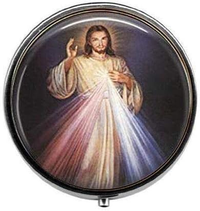 Isteni Irgalom Katolikus Ékszerek Jézus Ékszerek - Art Fotó Tabletta Doboz Varázsa Tabletta Doboz - Üveg