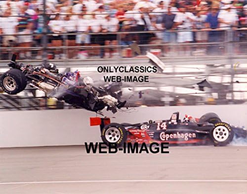 OnlyClassics 1995 Stan Fox AJ FOYT INDY 500 Vad Faj Baleset 8X10 Fotó Indianapolis Speedway