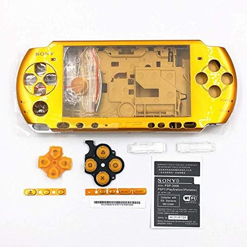 Csere Teljes Ház Shell burkolata Gombok készlet Készlet Tartozékok PSP3000 PSP 3000 Játék Konzol (Arany)