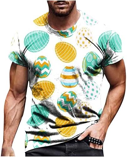 xipcokm Férfi Boldog Húsvéti Pólók Ingek Aranyos Grafika Nyomtatás Kényelmes Póló Rövid Ujjú Alkalmi Pullovers