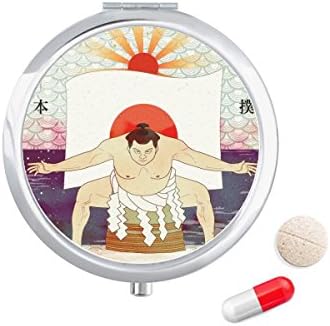 Mount Japán Ukiyo-e Sumo Tabletta Esetben Zsebében Gyógyszer Tároló Doboz, Tartály Adagoló