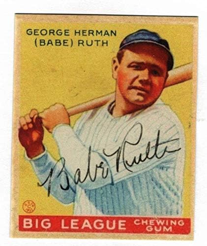 1933 Goudey BABE RUTH 53 nyomtassa ki a Dedikált első New York Yankees Baseball Kártya