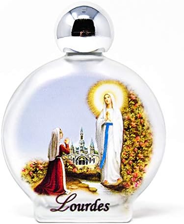 Lourdes-i Szent Víz Nagy, Kerek Színes Üveget tartalmazó Lourdes-i Víz