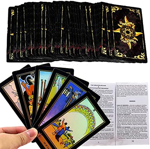 Tarot Kártyák Beállítása，78 Darab Pakli Tarot kártyát Klasszikus Tarot Kártya Kezdőknek Utazási Tarot