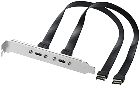 MZHOU USB 3.1 előlap Fejléc Hosszabbító Kábeleket, Dual C Típusú Férfi Dual E Típusú Női Kábel, Teljes