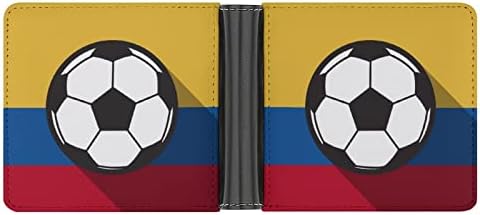 Kolumbia labdarúgás Labdarúgás Zászló Nyomtatott Bifold Tárca Rejtett Rekeszek Zsebében a Pénz Hitelkártya