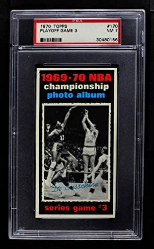 1970 Topps 170 1969-70 NBA Bajnokság - Játék 3 Dave Debusschere Knicks/Lakers (Kosárlabda Kártya) PSA