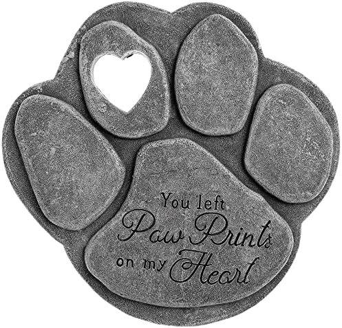 iHeartDogs Pet Memorial Garden Kő - 'Hagyott nyomot, A Heart' - Kutya vagy Macska Gyász, Veszteség Ajándék
