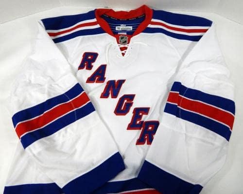 A New York Rangers Játék, Üres Kiadott Fehér Távol Jersey Reebok 58 DP40494 - Játék Használt NHL-Mezek