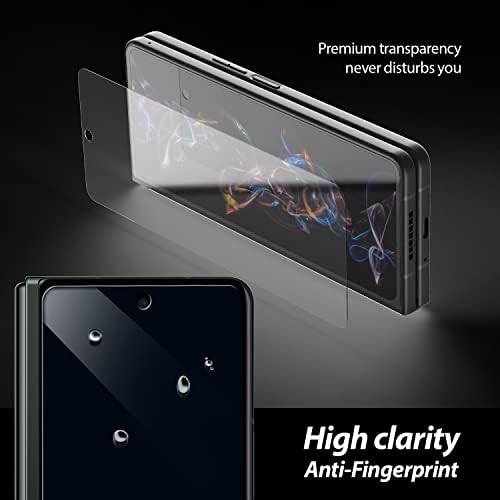 [Új Zsanér] Whitestone EZ az Üveg kijelző Védő fólia Galaxy Z Fold 4 2022, Teljes Lefedettség Edzett Üveg
