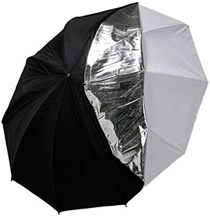 BOLLUMA 33 cm-es Stúdió Fotózás Flash Áttetsző, Fehér, Puha Esernyő Levehető Fekete Ezüst Fedél, 2 az
