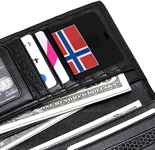 Norvég Zászló USB Flash Meghajtó Hitelkártya Design USB Flash Meghajtó Személyre szabott Memory Stick