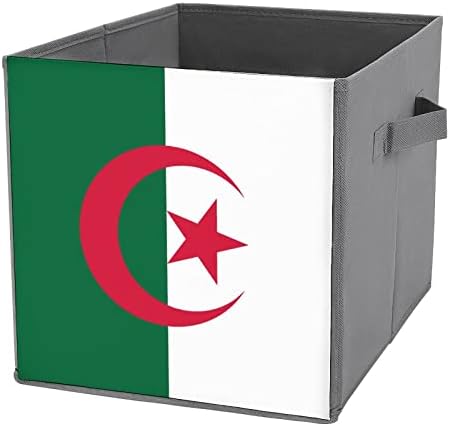 Zászló Algéria Nagy Kockákra Tárolók Összecsukható Vászon Tároló Doboz, Szekrény Szervezők a Polcok