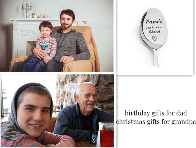 Nagyapa Karácsonyi Ajándékok Unokája Unokája Papa fagylalt Kanál Ajándékok Nagyapám Születésnapi Ajándékok