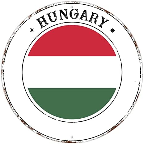 Magyarország Zászló Fém Tin Emléktábla Wall Art Dekor Alumínium Fém Koszorú Alá Kopott, Rozsdás Ingyenes