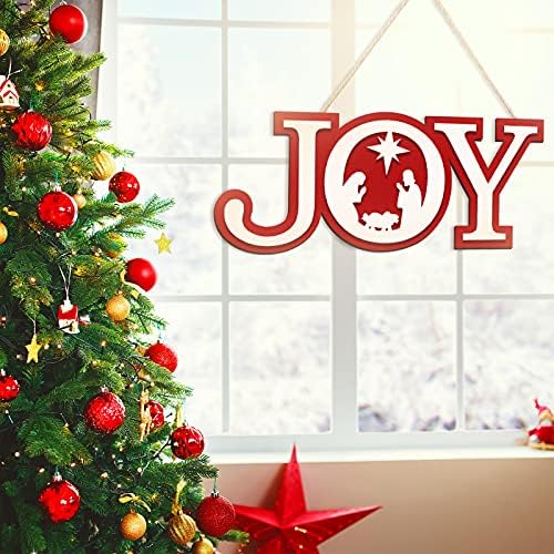 Karácsonyi Öröm Levél Alá Öröm Betlehemes Jel Fából készült a Joy Fali Dekoráció Karácsonyi Ajtó Fogas