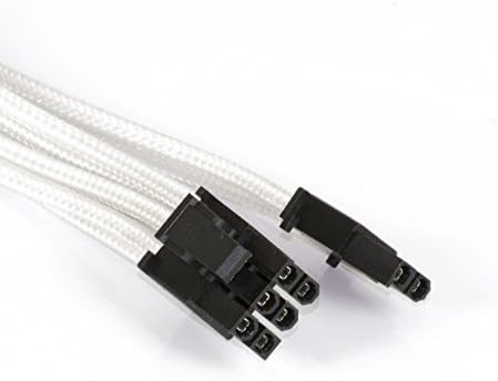 Phanteks 8 8 (6+2) Pin VGA Prémium Ujjú Hosszabbító Kábel 19.68 Hosszú, Fehér(PH-CB8V_WT)