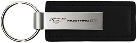 Autóipari ARANY Mustang GT Fekete Bőr kulcstartó