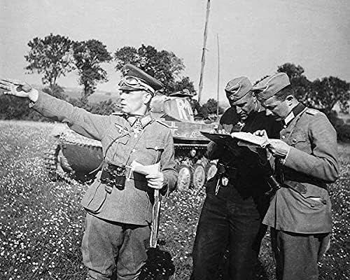 Német Általános Erwin Rommel második VILÁGHÁBORÚ 8x10 Ezüst-Halogenid-Fotó Nyomtatás