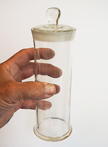 Üveg Minta Jar, 180 x 60 mm fedő