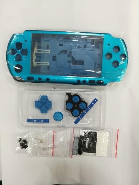 Csere Teljes Ház Shell burkolata Gomb készlet PSP3000 PSP 3000 Játék Konzol (Kék)