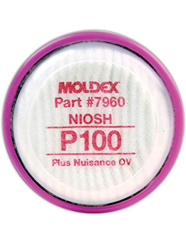 Moldex 7960 P100 Szűrő Lemez, Plusz Nyűg Szerves Gőzök, Űrtartalom, Térfogat, Standard, Fehér (Pack 60)