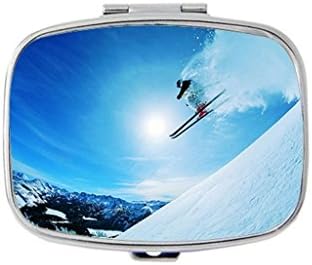 Adamton inc Desgin Snowboard Egyéni, Egyedi Ezüst Négyzet Tabletta Doboz Gyógyszer a Tabletta Szervező